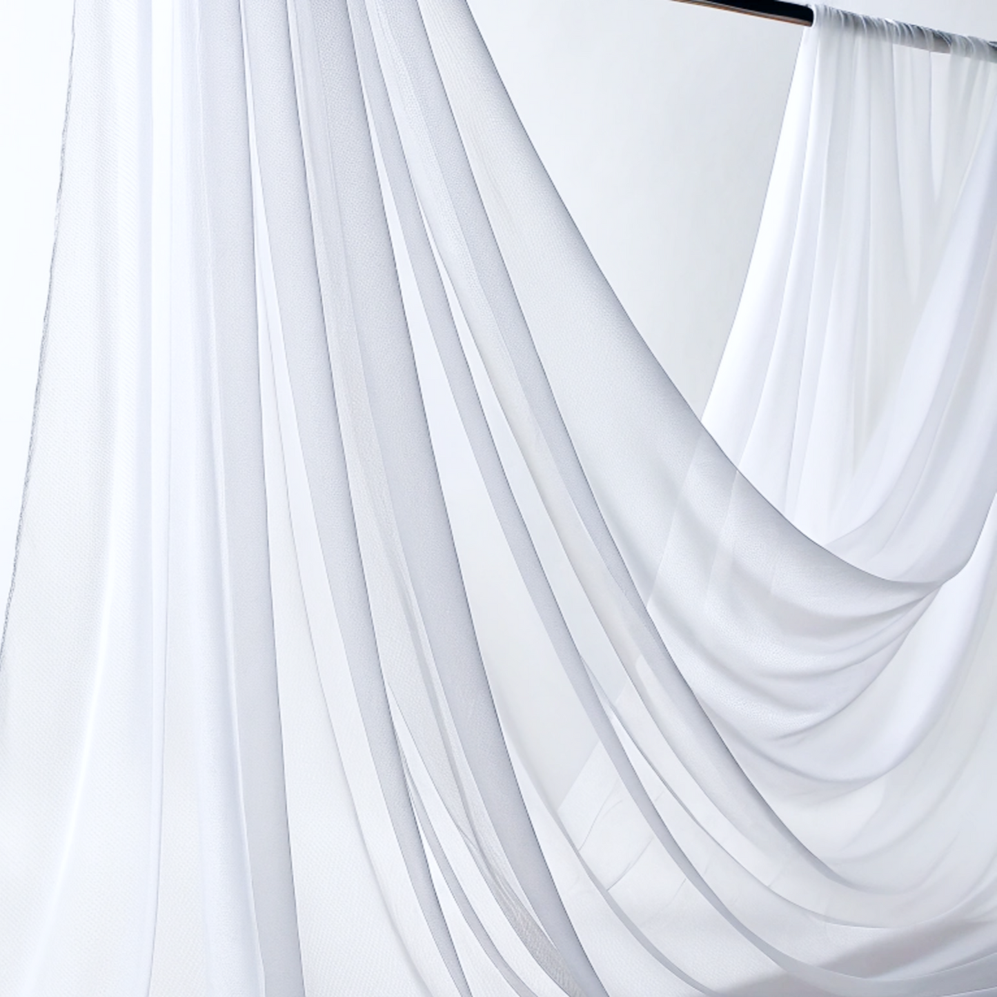 50 Yard Continuous Pieces – 60” Wide White Chiffon Polyester   Roll | Wedding Draping, Backdrops & Event Décor | Free Shipping – Free Shipping