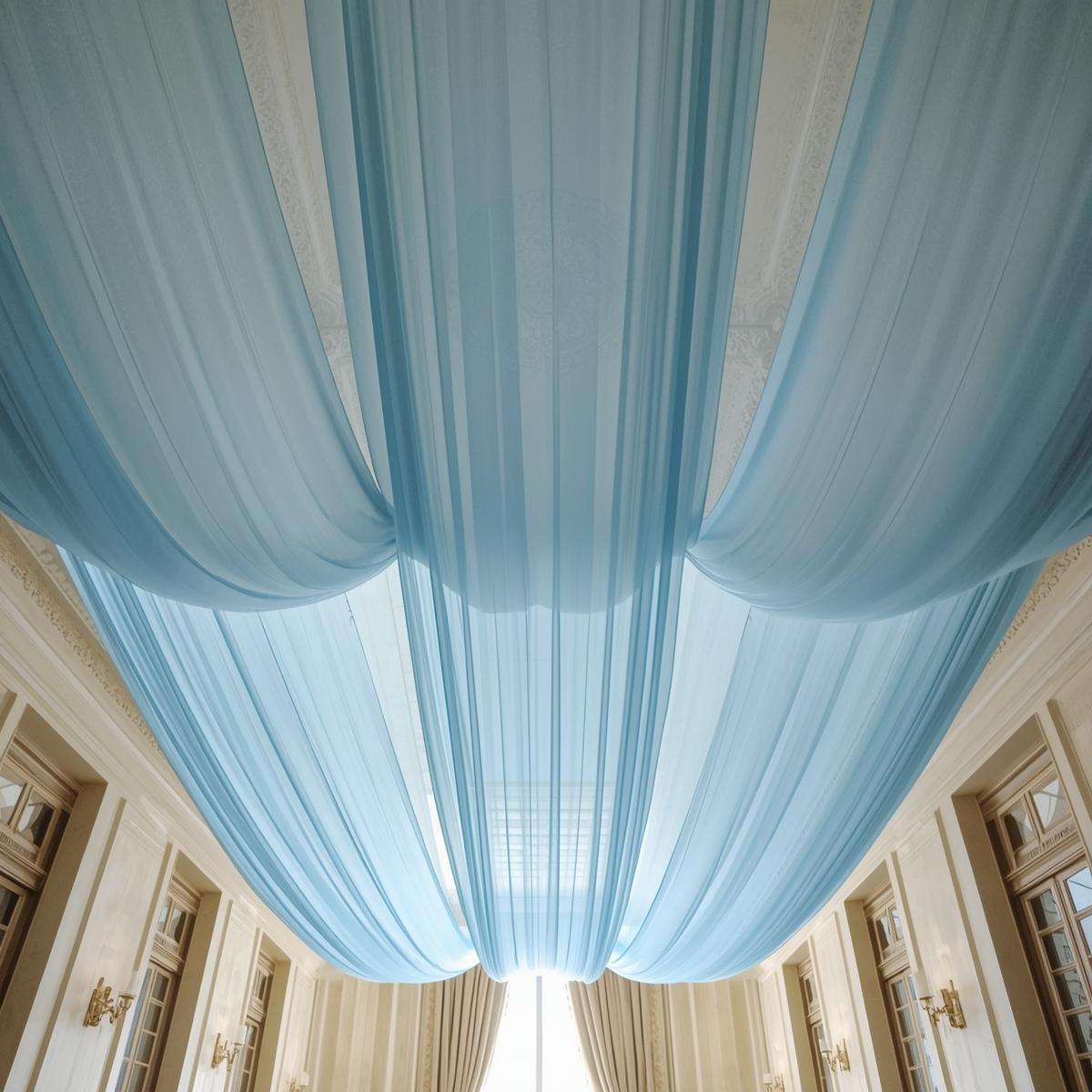 Chiffon Pre-Cut Draping Panels – Flat-Cut Fabric Only (30+ Colors, 5FT Wide)