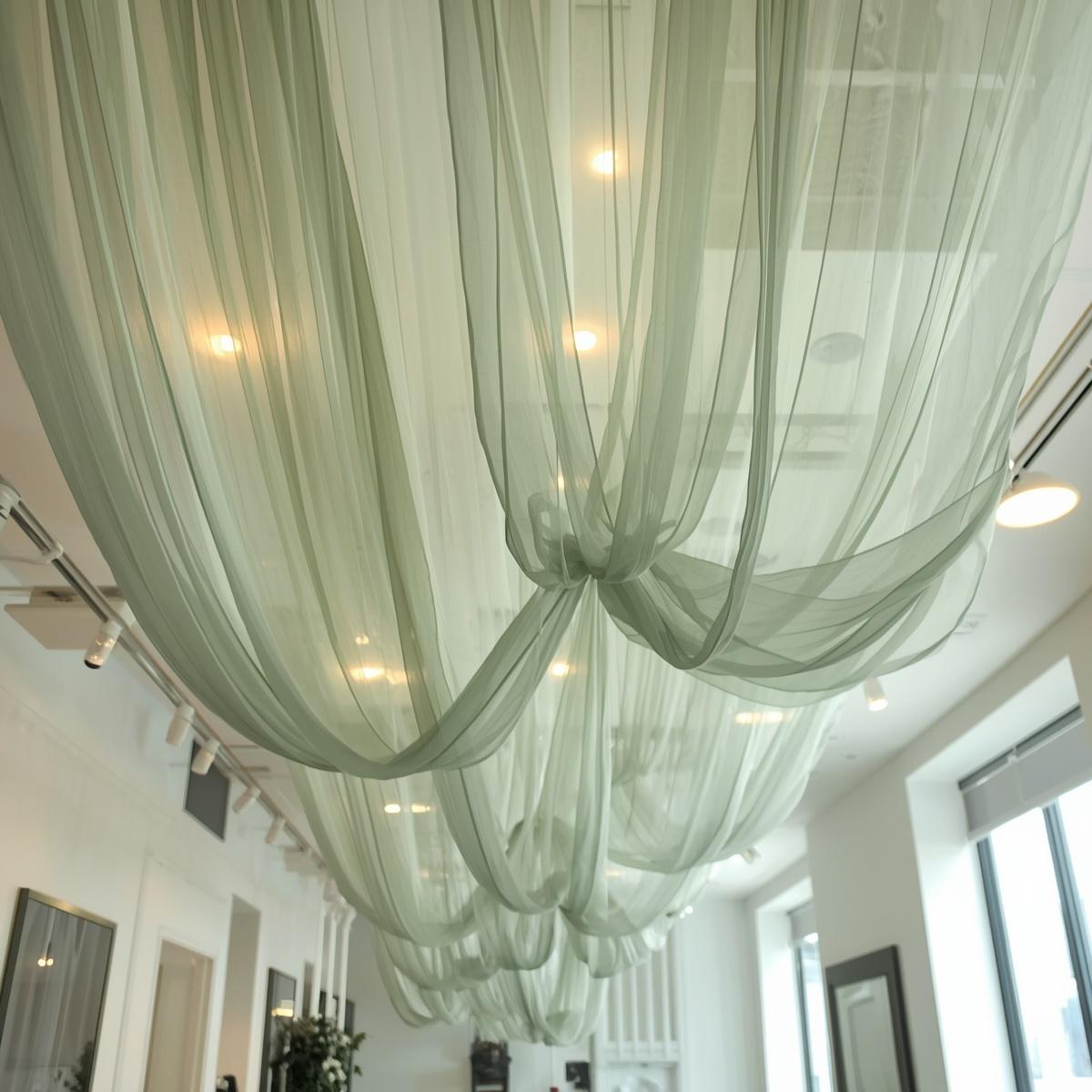 Chiffon Pre-Cut Draping Panels – Flat-Cut Fabric Only (30+ Colors, 5FT Wide)