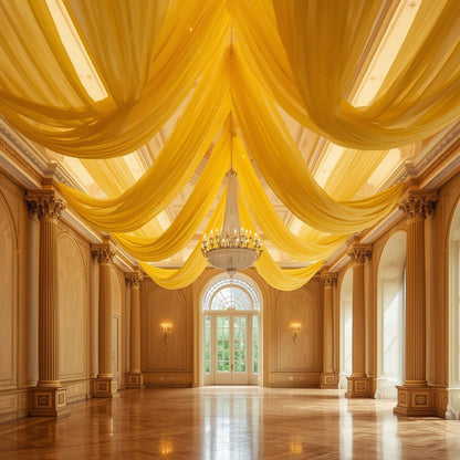 Chiffon Pre-Cut Draping Panels – Flat-Cut Fabric Only (30+ Colors, 5FT Wide)