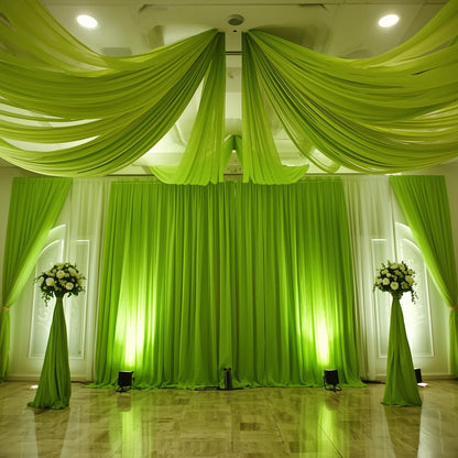 Chiffon Pre-Cut Draping Panels – Flat-Cut Fabric Only (30+ Colors, 5FT Wide)