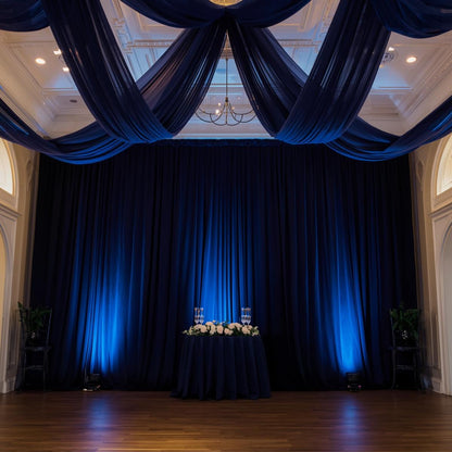 Chiffon Pre-Cut Draping Panels – Flat-Cut Fabric Only (30+ Colors, 5FT Wide)