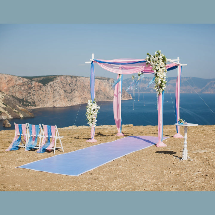 Polyester Chiffon 20 Yard Continuous Pieces-Sheer & Lightweight for Backdrops, Decor & Dresses | Free Shipping