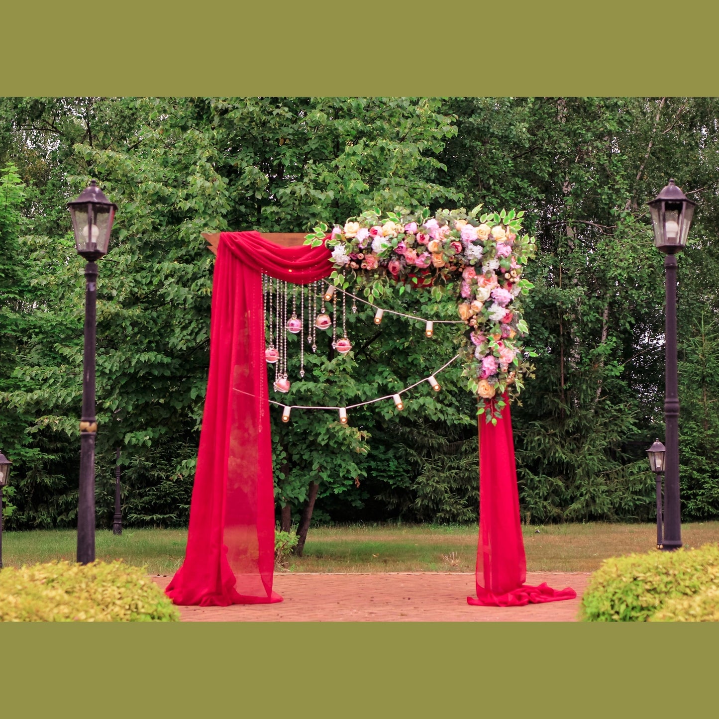 20 Yard Continuous Pieces Polyester Chiffon Fabric-Sheer & Lightweight for Backdrops, Decor & Dresses | Free Shipping