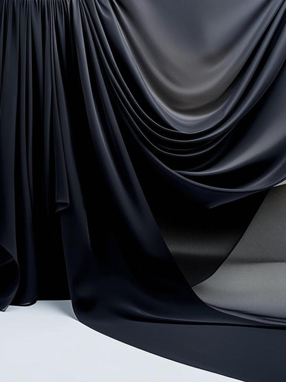 50 Yards – 60” Wide Black Chiffon Polyester Roll | Draping, Curtains, Dresses & Event Décor – Free Shipping