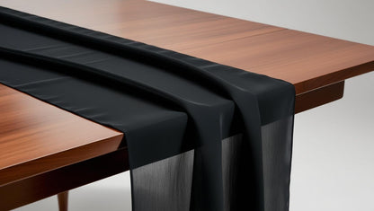 50 Yards – 60” Wide Black Chiffon Polyester Roll | Draping, Curtains, Dresses & Event Décor – Free Shipping