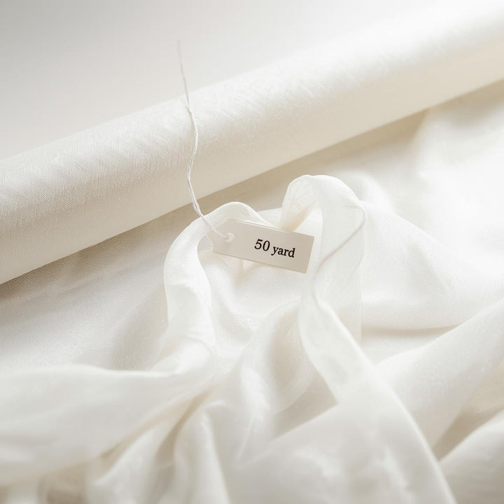 Polyester 50 Yard Continuous Pieces – 60” Wide Ivory Chiffon Roll | Wedding Draping, Backdrops & Event Décor | Free Shipping – Free Shipping