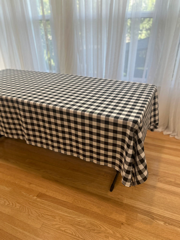 Gingham Checkered Tablecloth - Rectangular  58'' by 108''
