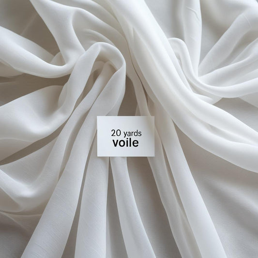 20 Yard Continuous Piece – 120” Wide Sheer Voile Polyester Fabric for Backdrops (Free Shipping)