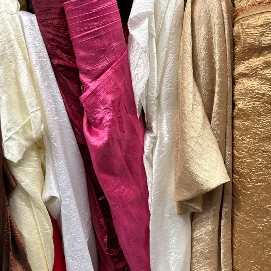 5 Yards Crushed Satin Fabric  wholesale