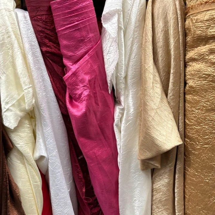 5 Yards Crushed Satin Fabric  wholesale