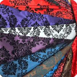 5 Yards Damask Flocking Taffeta Wholesale