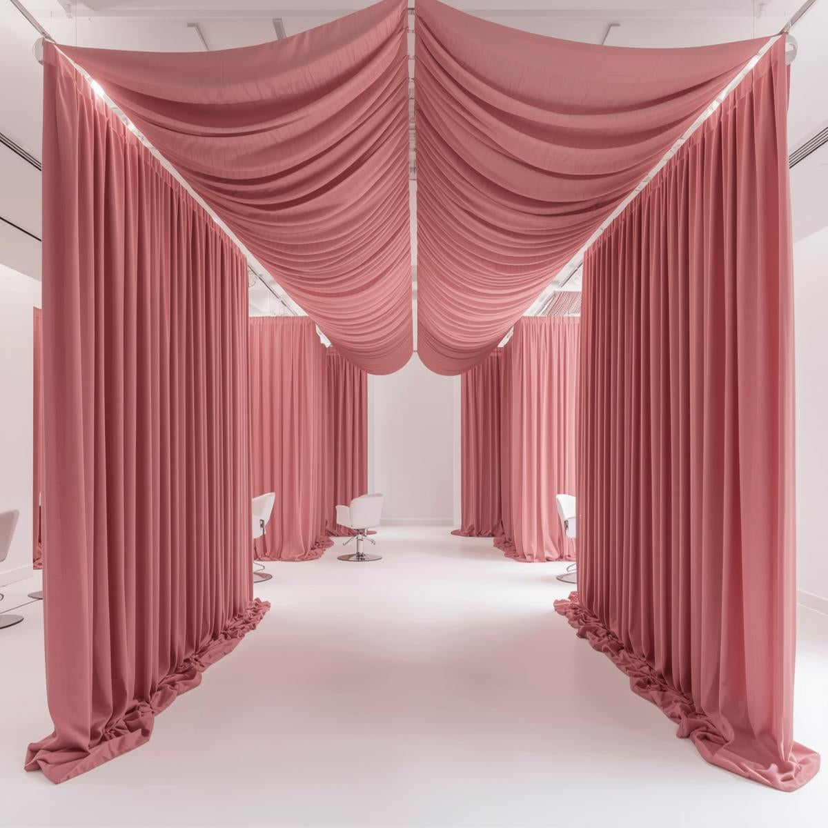 Poly Poplin Drape Panels – Pre-Cut for Wedding & Event Backdrops (30+ Colors) 5 ft Wide
