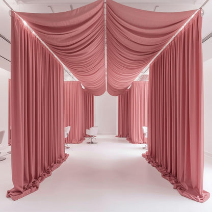 Poly Poplin Drape Panels – Pre-Cut for Wedding & Event Backdrops (30+ Colors) 5 ft Wide