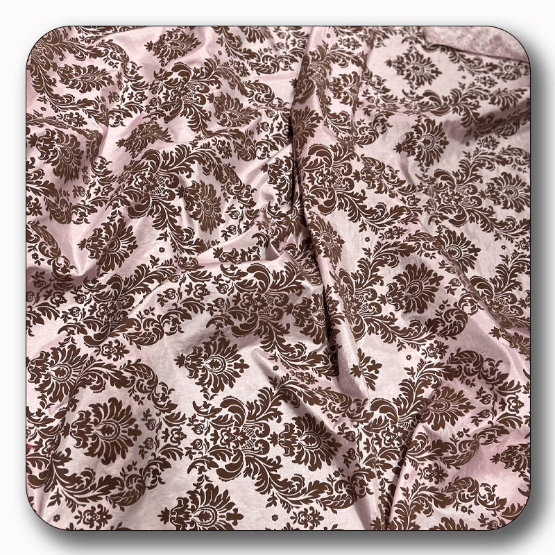 5 Yards Damask Flocking Taffeta Wholesale