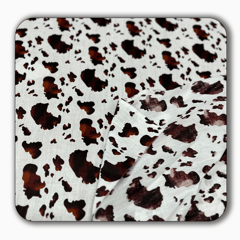 Cow Print Poly Cotton Fabric  - Sold by the Yard