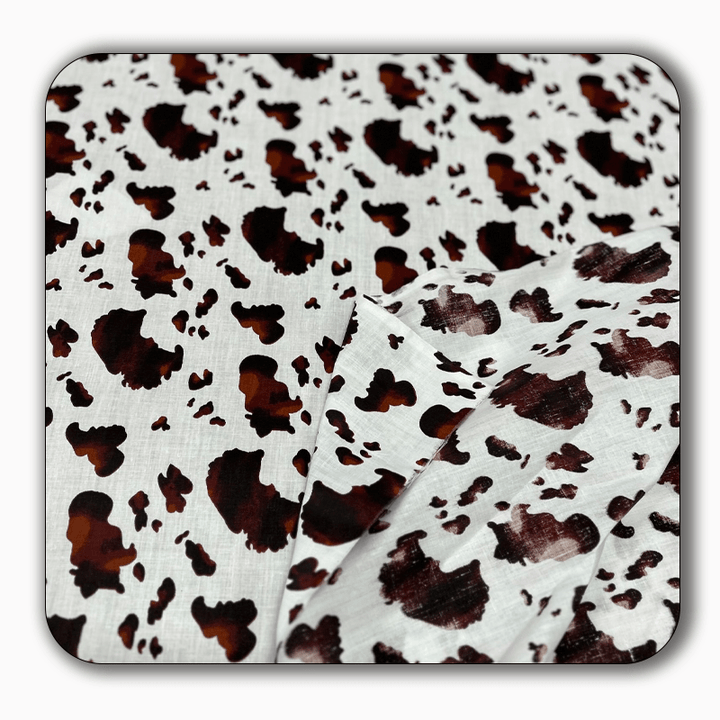 Cow Print Poly Cotton Fabric  - Sold by the Yard