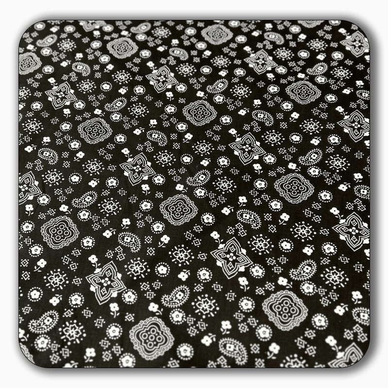 Bandana Print Poly Cotton Fabric - Sold by the Yard