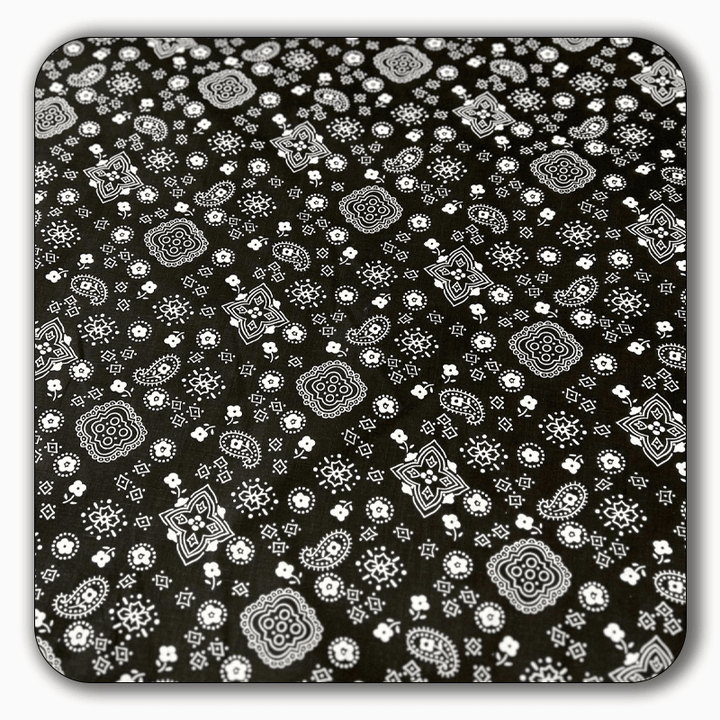 Bandana Print Poly Cotton Fabric - Sold by the Yard