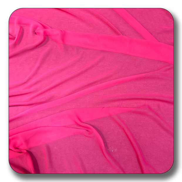 Soft pink polyester chiffon fabric, lightweight and durable, perfect for a variety of sewing projects.