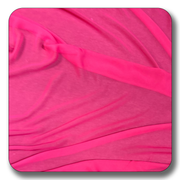 Vibrant pink polyester chiffon fabric, soft and lightweight, ideal for versatile sewing projects, sold by the yard.