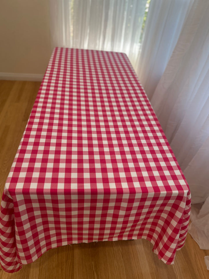 Gingham Checkered Tablecloth - Rectangular  58'' by 108''