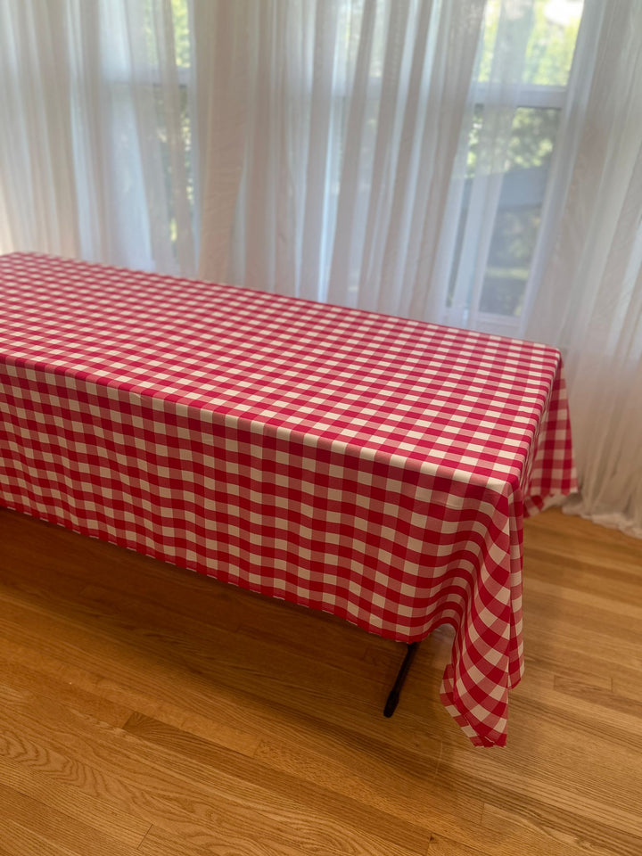 Gingham Checkered Tablecloth - Rectangular  58'' by 108''