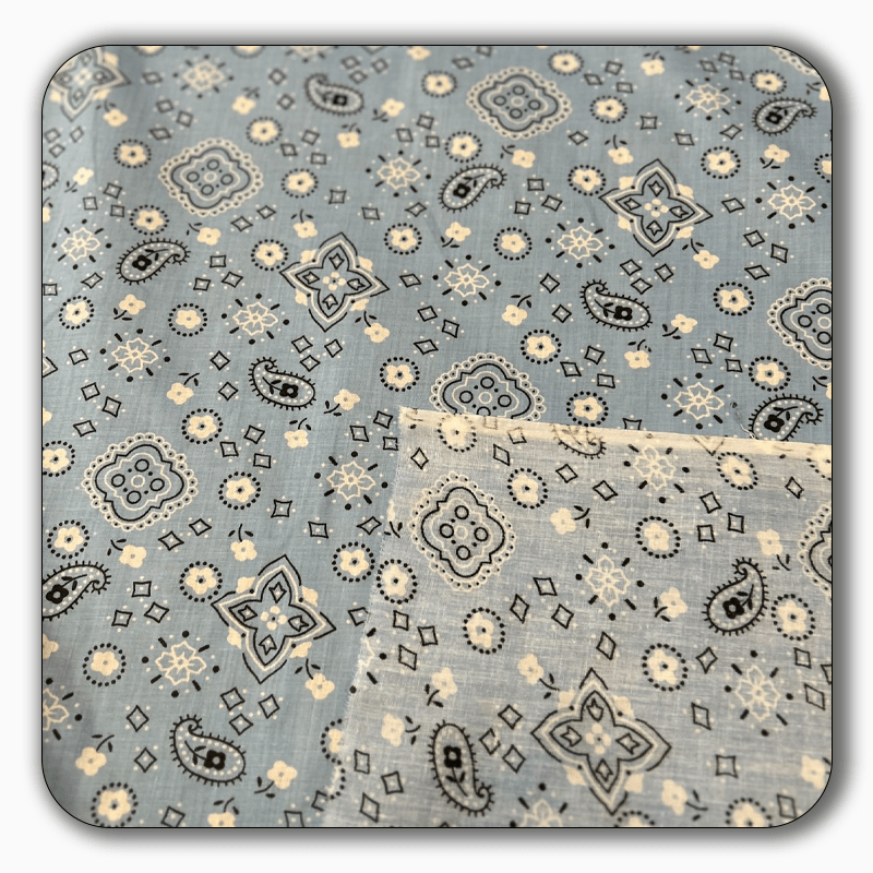 Bandana Print Poly Cotton Fabric - Sold by the Yard