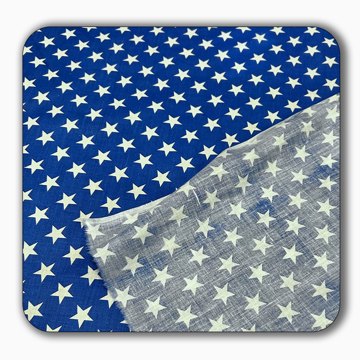 Star Print Poly Cotton Fabric - Sold by the Yard