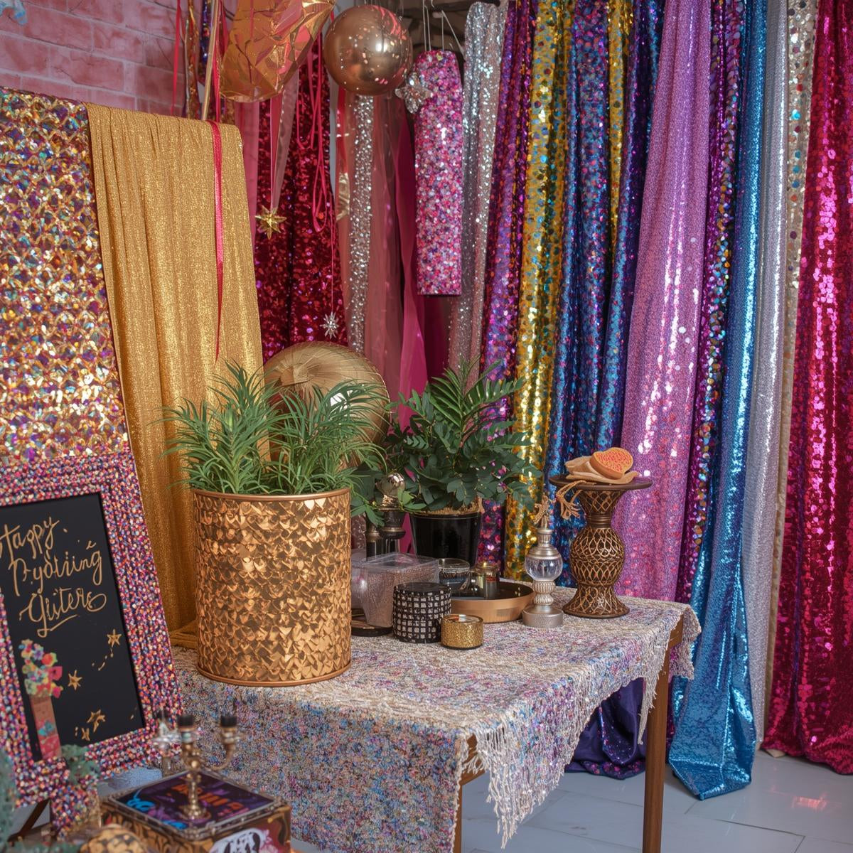 Polyester Glitz Sequin Fabric by The Yard – Sparkling Backdrops, Table Overlays & Costumes | Amazing Warehouse Incs