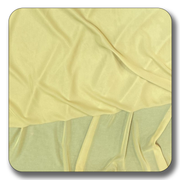 Light yellow polyester chiffon fabric, soft and durable, perfect for versatile sewing projects, sold by the yard.