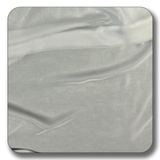 Soft polyester chiffon fabric in a light gray color, showcasing its lightweight and durable texture.