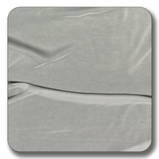 Soft polyester chiffon fabric in gray, highlighting its lightweight and crease-resistant texture, sold by the yard.
