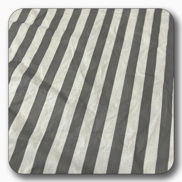 Stripe Print Poly Cotton Fabric 1" - Sold by the Yard