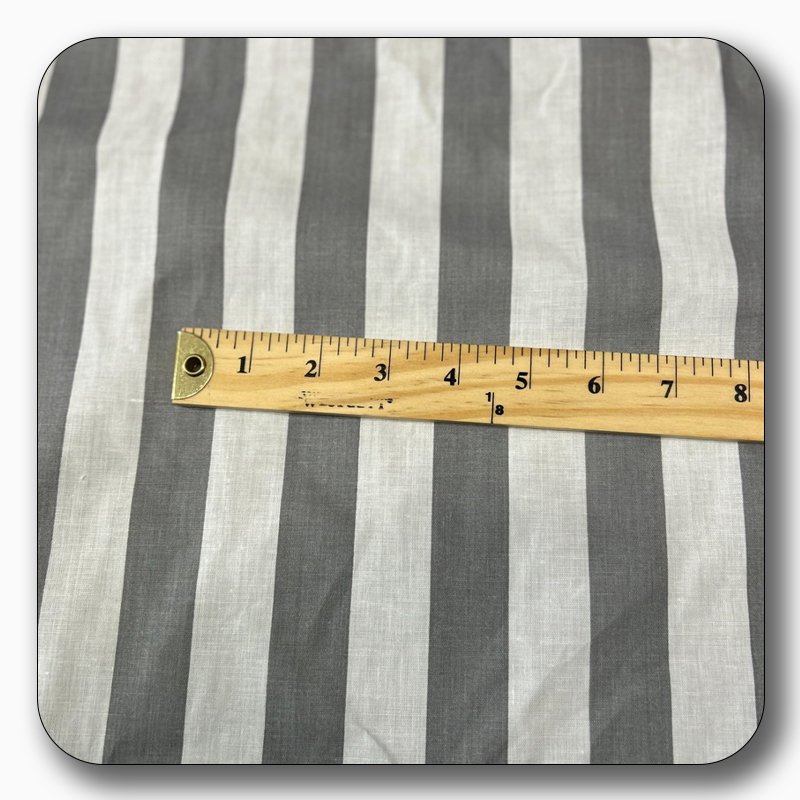 Stripe Print Poly Cotton Fabric 1" - Sold by the Yard