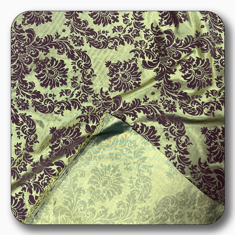 5 Yards Damask Flocking Taffeta Wholesale