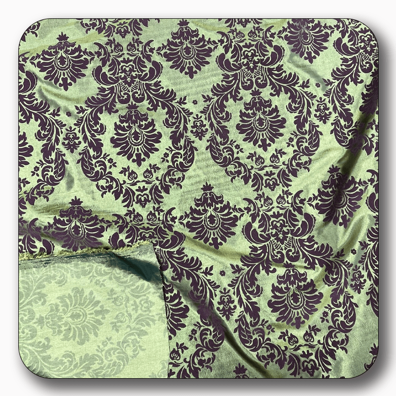 5 Yards Damask Flocking Taffeta Wholesale