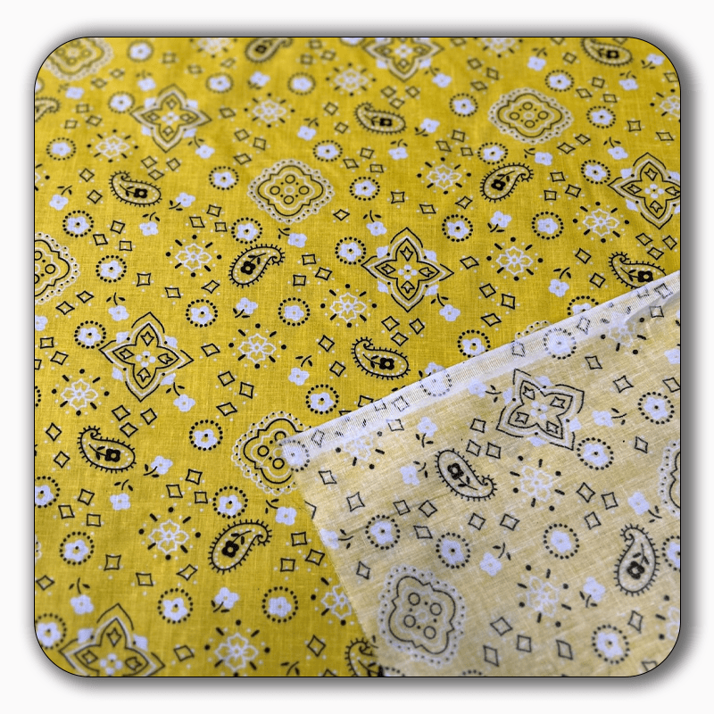 Bandana Print Poly Cotton Fabric - Sold by the Yard