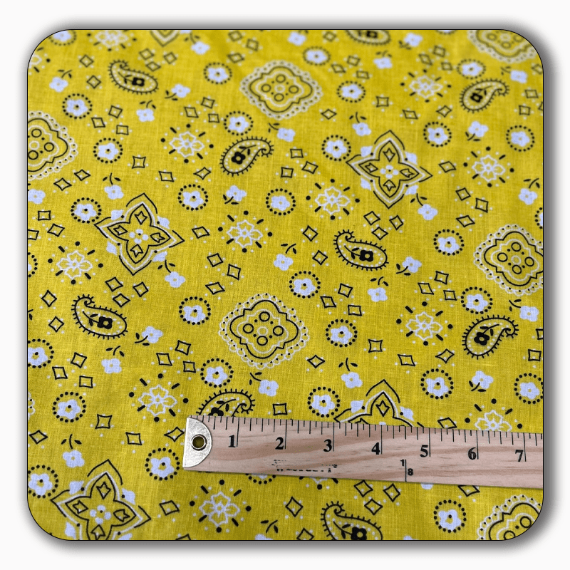 Bandana Print Poly Cotton Fabric - Sold by the Yard