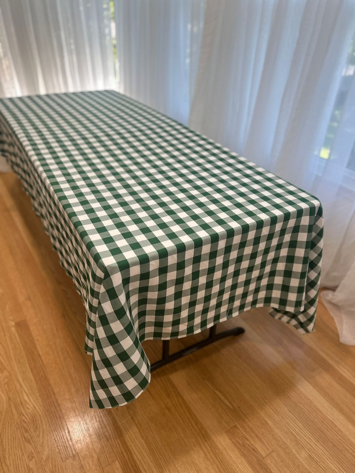 Gingham Checkered Tablecloth - Rectangular  58'' by 108''