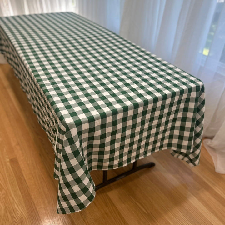 Polyester Gingham Checkered Poly Poplin Tablecloth 60 x 84 Inch – Free Shipping
