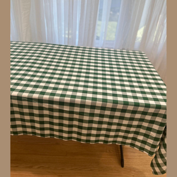 Polyester Gingham Checkered Poly Poplin Tablecloth 60 x 120 Inch – Free Shipping