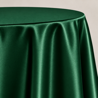 Bridal Satin Round Tablecloth - 120 Inch Linen