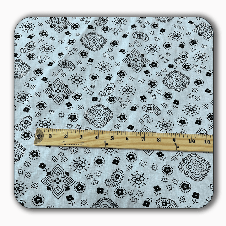 Bandana Print Poly Cotton Fabric - Sold by the Yard