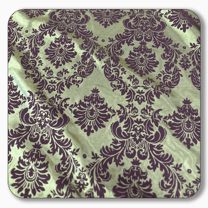 5 Yards Damask Flocking Taffeta Wholesale