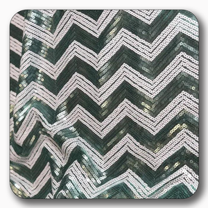 Zig Zag Sequin Fabric  - Sold by the Yard
