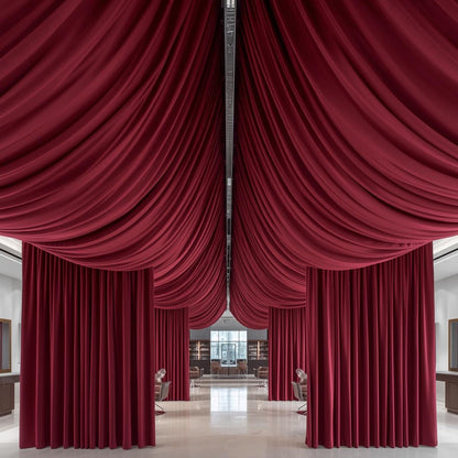 Poly Poplin Drape Panels – Pre-Cut for Wedding & Event Backdrops (30+ Colors) 5 ft Wide