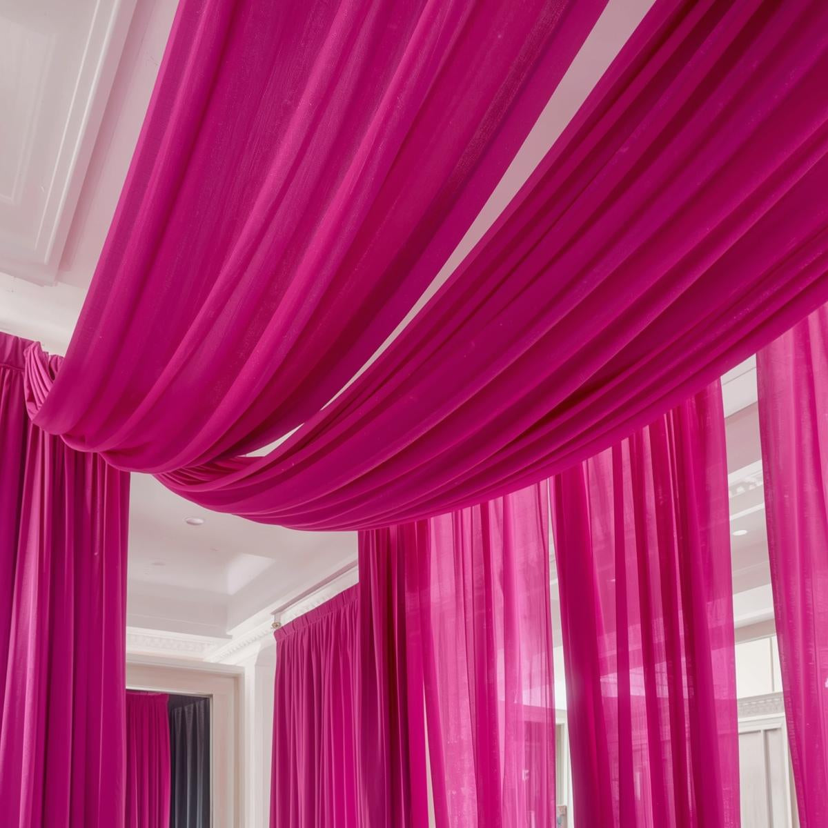 Poly Poplin Drape Panels – Pre-Cut for Wedding & Event Backdrops (30+ Colors) 5 ft Wide