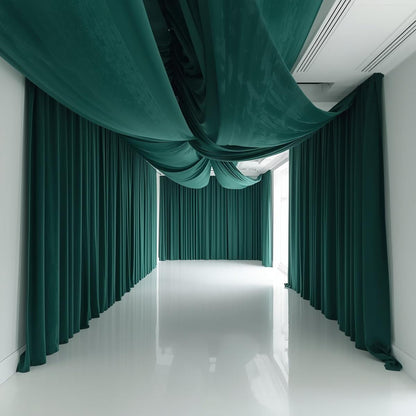 Poly Poplin Drape Panels – Pre-Cut for Wedding & Event Backdrops (30+ Colors) 5 ft Wide
