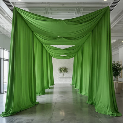 Polyester Interlock Drape Panels – Pre-Cut for Wedding & Event Backdrops (30+ Colors)